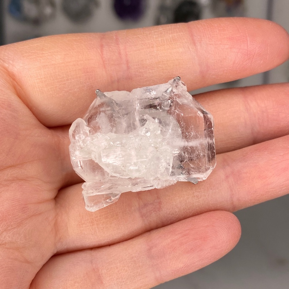 Clear Quartz Raw Crystal Statement Ring - Clear - image 1